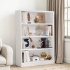 MAYEERTY White 4-Shelf Modern Wood Bookcase, 48" Tall - Bedroom, Living Room, Manga Library - 2 of 4