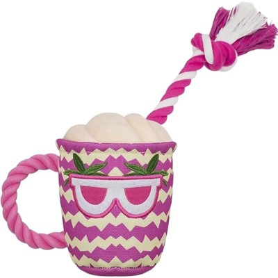 ZippyPaws Plush Toy - Pleated Flower Rope Toy,Teething Toy Suitable for Small and Medium-sized Dogs