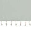 Lightweight Faux Silk Valance With Beads Dusty Aqua 50x26in - 2 of 4