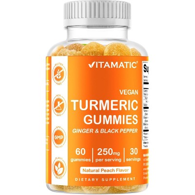 Turmeric Ginger with Black Pepper - 60 Vegan Gummies