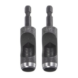 Unique Bargains Leather Carbon Steel Hex Shank Hand Hole Punch for Drill - 1 of 4