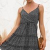 Anna-Kaci Women's Sleeveless V-Neck Mini Dress with Adjustable Spaghetti Straps and Tiered Ruffle Hem - 2 of 4
