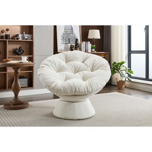 NicBex Oversized Papasan Chair Swivel Accent Chair with 360 Degree Swivel Barrel Chair for Living Room, Bedroom - 1 of 4
