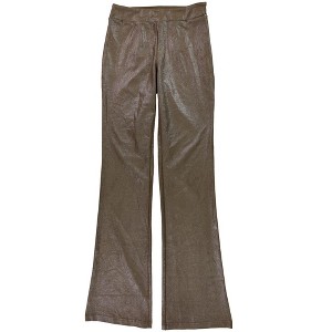 GUESS Womens Shiny Faux Suede Bootcut Casual Leggings - 1 of 3