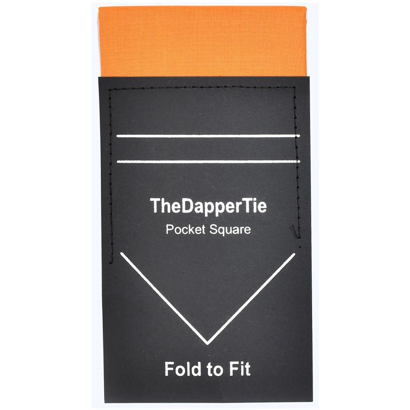 TheDapperTie - Men's Extra Thick Cotton Flat Pre Folded Pocket Square on Card, 1 of 5
