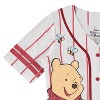 Ladies Disney Pooh Baseball Jersey - Vintage Winnie the Pooh Mesh Button Down Baseball Jersey - Winnie, Eeyore, Piglet Jersey - 3 of 4