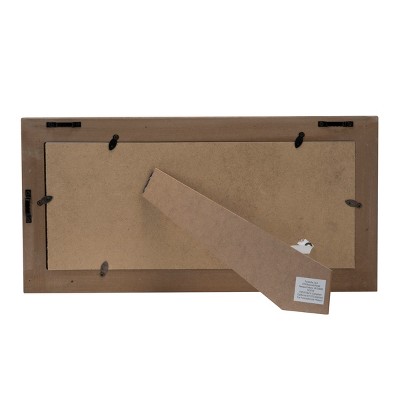 Distressed Brown Wood 4x6 Three-Photo Frame with Nail Accents