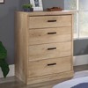 Sauder Aspen Post 4 Drawer Dresser Prime Oak: Bedroom Storage, Metal Frame, Spot Clean - 2 of 4