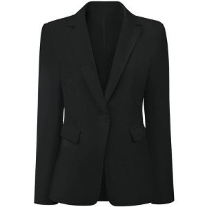 INSPIRE CHIC Women's Business Notched Collar Long Sleeve Front Pockets Work Office Suit Blazers - 1 of 4