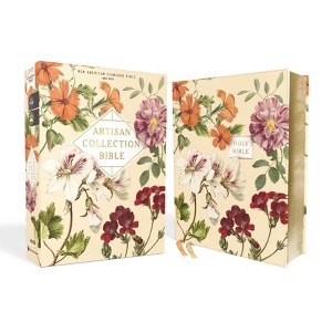 Nasb, Artisan Collection Bible, Leathersoft, Almond Floral, Red Letter Edition, 1995 Text, Comfort Print - by  Zondervan (Leather Bound) - 1 of 1