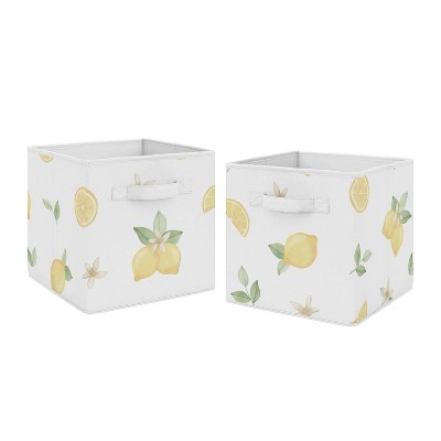 Set of 2 Lemon Fabric Storage Bins - Sweet Jojo Designs
