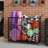 MOEPISY Ball Storage Bin Rolling Sports Ball Cart, Metal Garage Organizer Sport Rack - 4 of 4