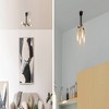 4-Light Matte Black Adjustable Socket Semi-Flush Mount Ceiling Light - Globe Electric: ETL Listed, Metal Body, No Shade - 2 of 4