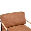 NicBex Minimalist Accent Chair with Cushions Contemporary Reading Chair with Metal Frame and Wooden Armrest Design for Living Room - 4 of 4