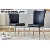 Kumasinova 18.3" Modern PU Dining Chairs Set of 2/4,Ergonomic Kitchen Chairs for Dining Room,Accent Armless Chairs with Metal Legs - 2 of 4