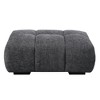 Acme Furniture,Chloris Ottoman, Gray Chenille - 2 of 4