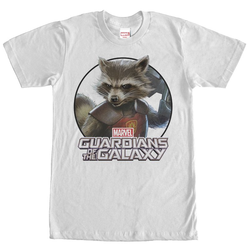 Men's Marvel Guardians of the Galaxy Rocket Circle T-Shirt, 1 of 5