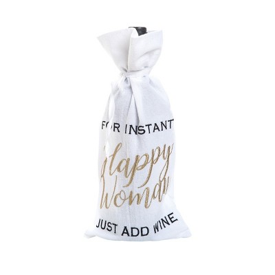 C&F Home Happy Woman Embroidered Wine Bag