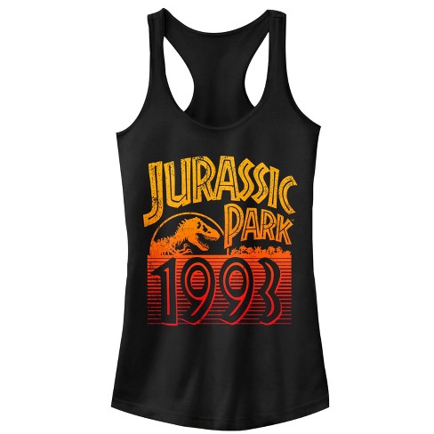 Juniors Womens Jurassic Park Retro 1993 Racerback Tank Top - Black - Large  : Target