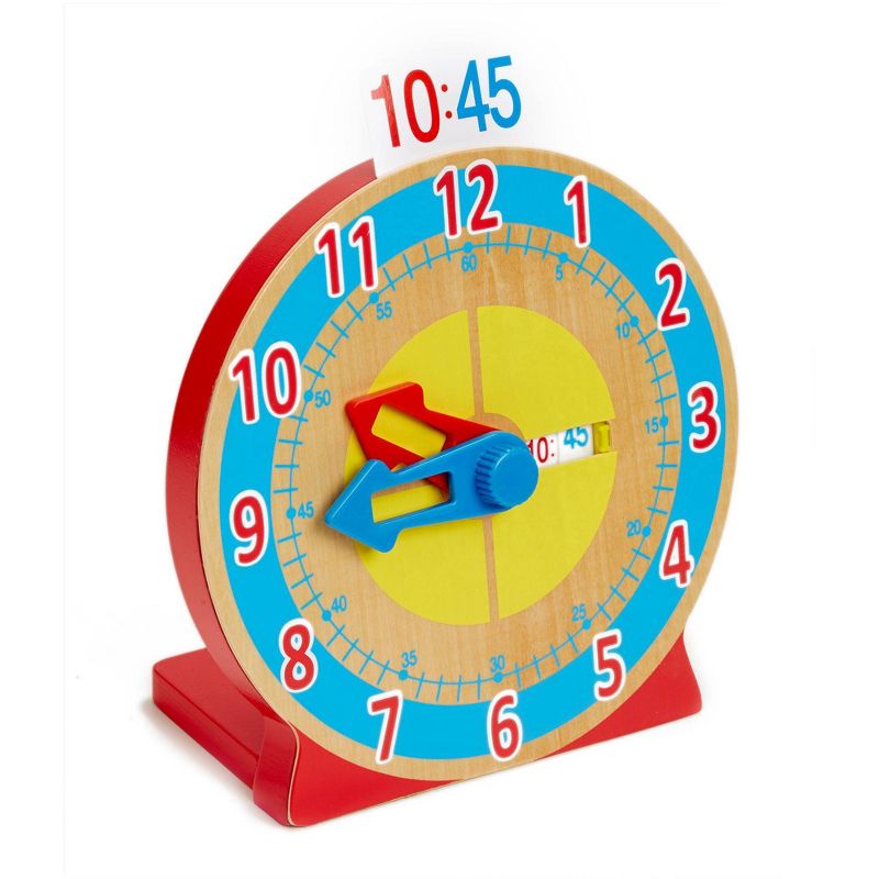 Melissa &#38; Doug Turn &#38; Tell Wooden Clock - Educational Toy With 12+ Reversible Time Cards, 5 of 13