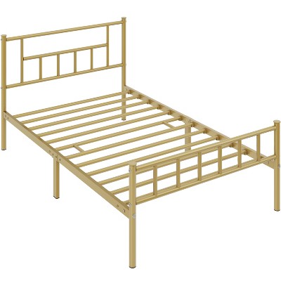 Yaheetech Metal Twin Size Platform Bed Frame With Spindle Headboard And ...