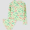 Carter's Just One You® Toddler Girls' Long Sleeve Cherry Rash Guard Set - Green - 2 of 3