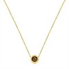 Silver 1/10 Cttw Diamond Round Miracle-Plate Two-Tone Pendant Necklace - 2 of 4