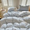 Blue White Gingham Duvet Cover Set, 3 Pcs, Soft Microfiber, Farmhouse Style - 3 of 4