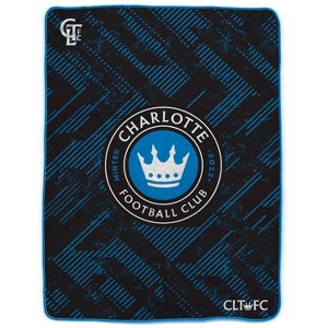 MLS Charlotte FC Tech Crest Ultra Cozy Throw Blanket - 1 of 3