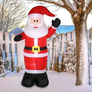 NAYSAYE 8 FT Christmas Decoration Santa Inflatable, Outdoor Christmas Santa Claus Shaking Hand Blow Up Yard Decor for Xmas Party Garden Lawn Decor - 1 of 4