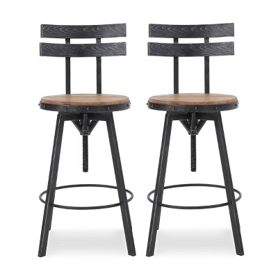 Set Of 2 Bidwell Modern Wood Barstool - Christopher Knight Home : Target