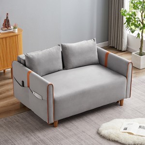 LOVMOR Convertible Comfortable Sleeper Velvet Sofa Couch with Storage for for Living Room Bedroom Sofabed - 1 of 4