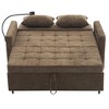 GlasFlength Sofas, Versatile Loveseat, Transforms into Bed, Includes Pull-Out Mattress, Brown, 56.9"*32.3"*33.9 - 3 of 4