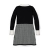 Hope & Henry Girls' Button Front Sweater Dress with Collar (Black Houndstooth, 3-6 Months) - 4 of 4