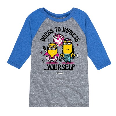 Boys' - Despicable Me Minions - Dress To Impress Yourself Raglan Graphic T-Shirt