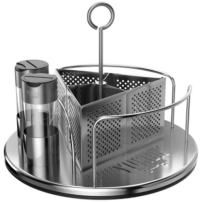 Yukon Glory Rotating Condiment Caddy, Silver