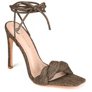 Journee Collection Womens Edelie Tru Comfort Foam Open Toe High Stiletto Pumps Brown 9 - 1 of 4