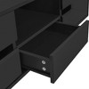 LIVAREEmlen Modern High Glossy Rectangle Coffee Table, Stylish Table with Storage Space, Accent Furniture with 16 Color LED Lights for Living Room - 4 of 4