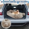 Large Size Dogs Bed, XL Washable Pet Bed with Faux Fur Bolster, Removable Cover Calming Round Bed - 3 of 4