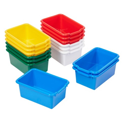 Teacher Created Resources Small Plastic Storage Bins, 7-3/4 x 11-3/8 x  5, Confetti, Pack Of 3 Bins
