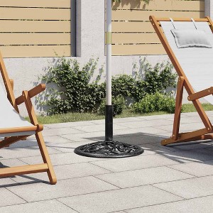 vidaXL Umbrella Base Black Cast Iron Large Durable Umbrella Base - 1 of 4