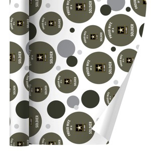 U.S. Army Proud Wife Of A Soldier Gift Wrap 30" x 72" - 1 of 4