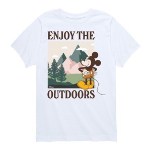 Boys' - Disney - Enjoy The Outdoors Mickey Short Sleeve Graphic T-Shirt - 1 of 4