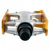 Origin8 Pro Lite Track Platform Pedals 9/16" Chromoly Axle Alloy Body Ano-Gold - 3 of 4