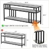 Homhougo 65" TV Stand for TV up to 75 Inches, Entertainment Center with Open Storage Shelves, TV Media Console Table, Gray - 4 of 4