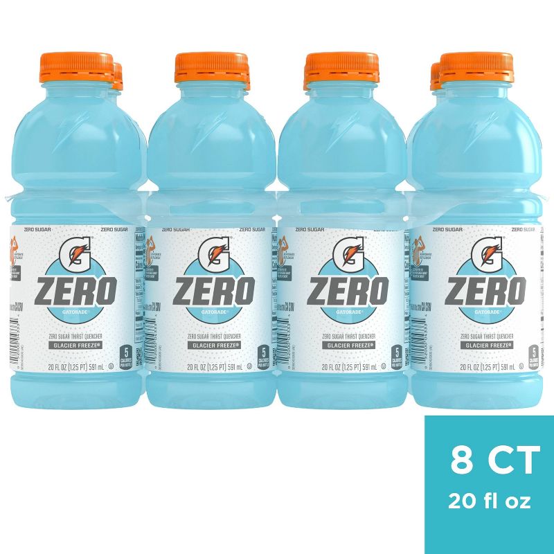 Gatorade G Zero Glacier Freeze Sports Drink - 8pk/20 fl oz Bottle, 1 of 5