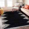 World Rug Gallery Geometric Shag Rug – Soft & Stylish – Anthracite Dark Gray – Medium Pile, Easy to Clean - 2 of 4