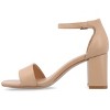 Journee Collection Women's Valenncia SuperNatural Shades Open Square Toe Ankle Strap Sandals - 2 of 4