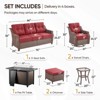 Gymojoy Outdoor Sofa Swivel Chairs Ottoman with Fire Pit Table - 3 of 4