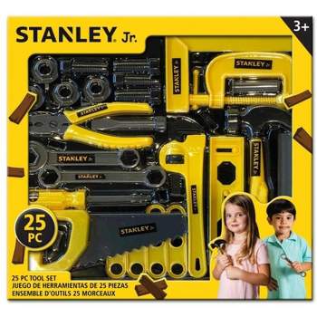 Red Tool Box Stanley Jr. Deluxe Plastic Tool Set #A